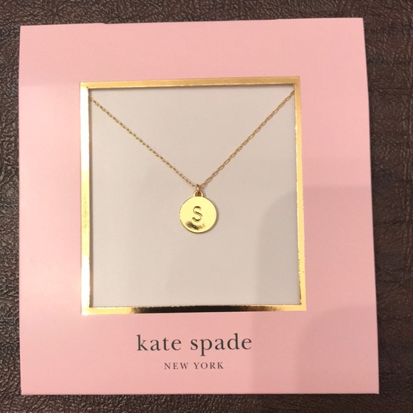 kate spade Jewelry - 🆕 Kate Spade Gold Tone Mini Pendant, initial “S”
